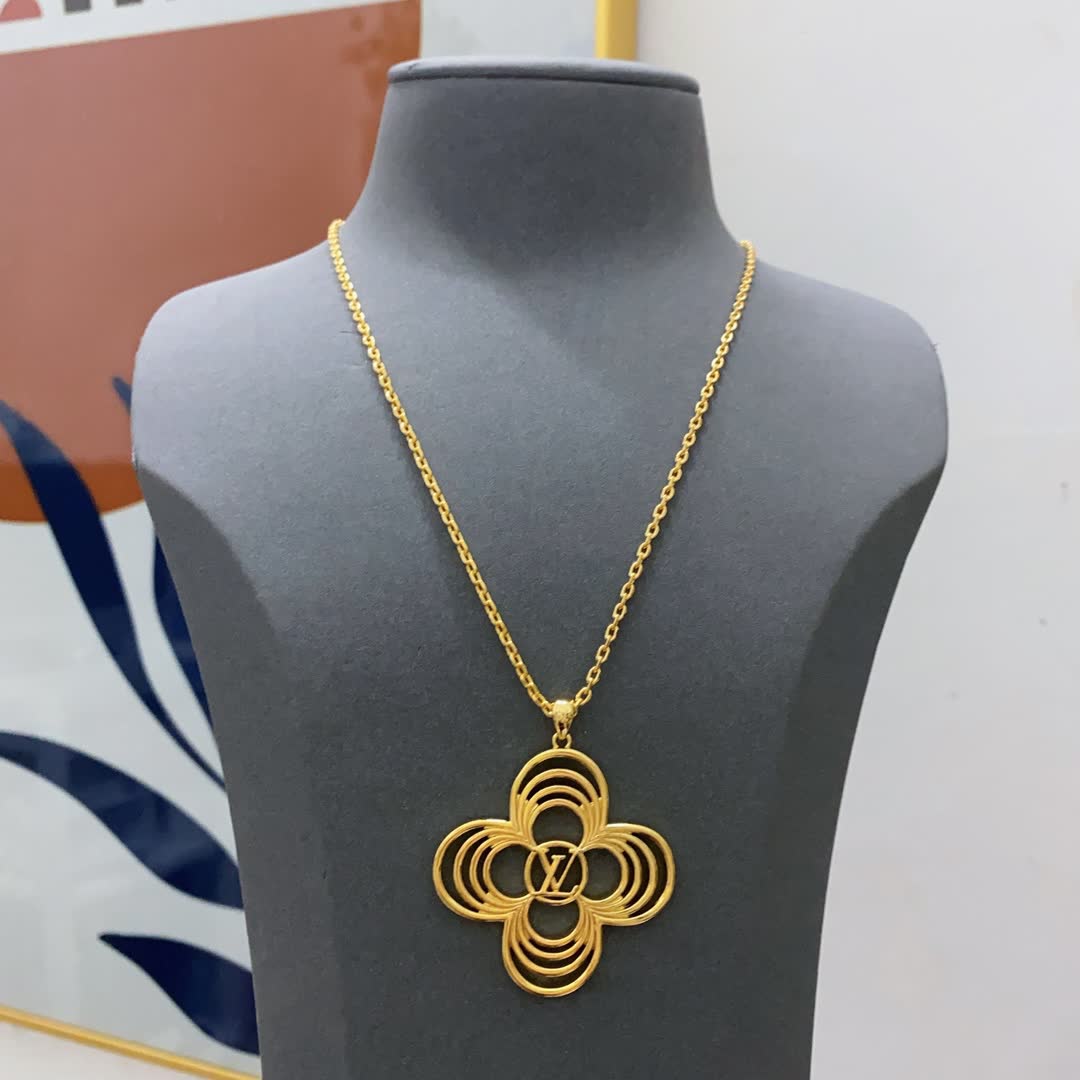 Louis Vuitton Gold Flower Necklace Louis Vuitton Gold Flower Necklace